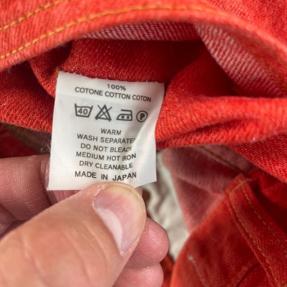 Kapital Japanese Denim Jeans Men 1 (29x35) Orange 3D Made in Japan Okayama - Picture 14 of 14